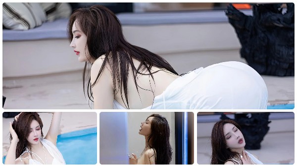 The Stunning Lady by the Pool