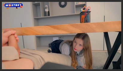 Lucky tutor meets a cheeky student