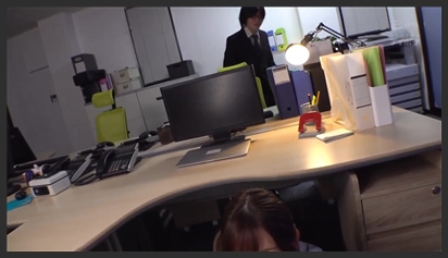 The boss works overtime and the secretary serves him happily late at night