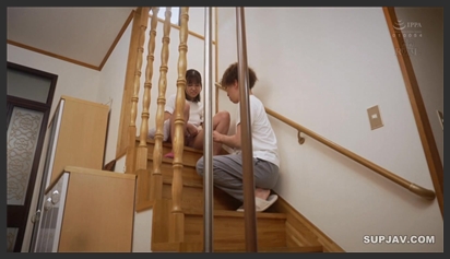 The younger brother is forced to crawl under his stepsister’s skirts… and is drained dry every day