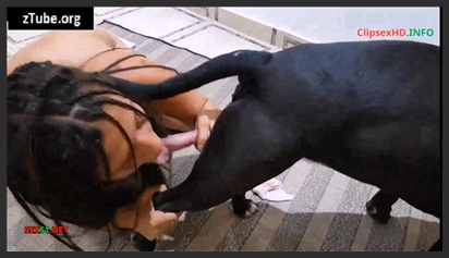 Black-Haired Girl and Her Dog