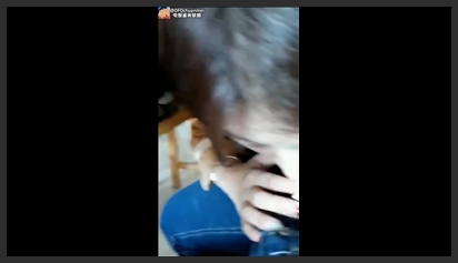 The teacher nonchalantly gave her student a blowjob in the classroom without fear of being caught