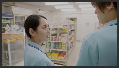 Affair couple satisfying each other while working the night shift at the convenience store