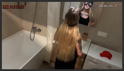 Beautiful girl having sex with her pet dog in doggy style
