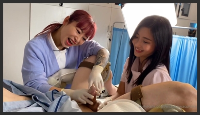 Two lustful nurses and a lucky patient