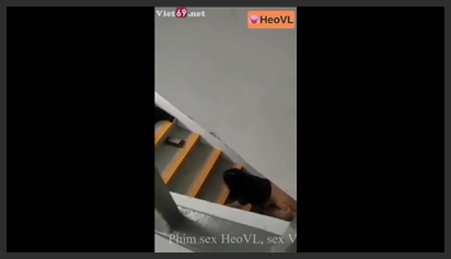 Hidden Cam Couple Fucking Under the Stairs