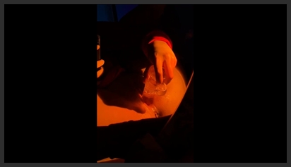 Watching the Hairless Pussy Teen Masturbating in front of Candlelight